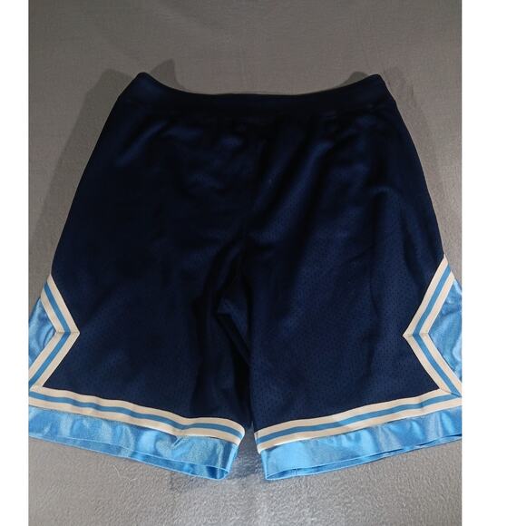 Nike Basketball Shorts XL Blue UNC Tar Heels Style Vintage Mesh Satin Trim 2000s - Picture 3 of 8